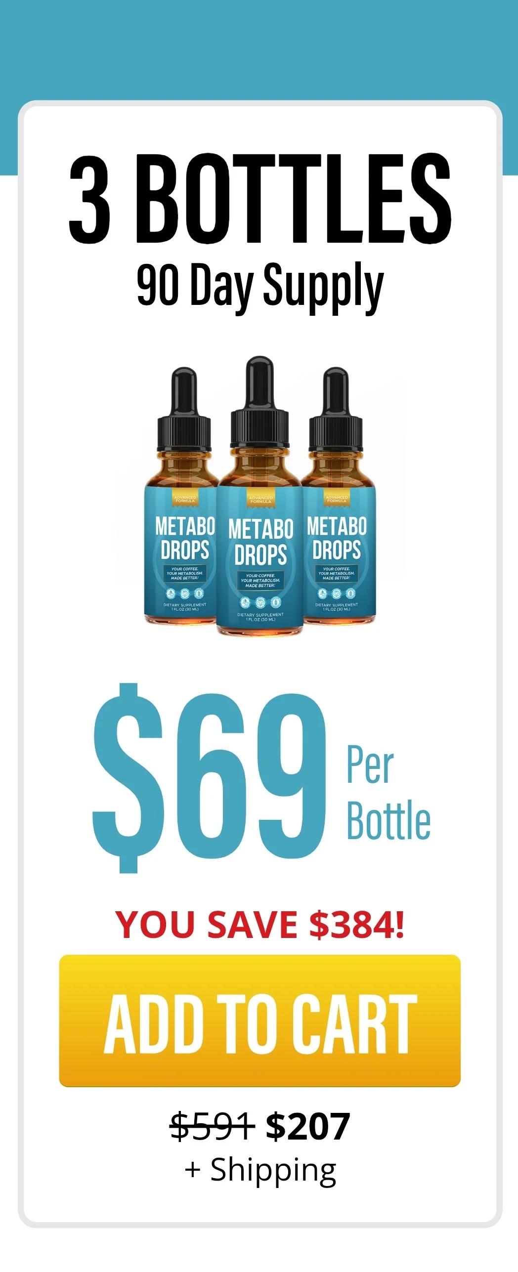 Metabo Drops - 3 Bottles Price