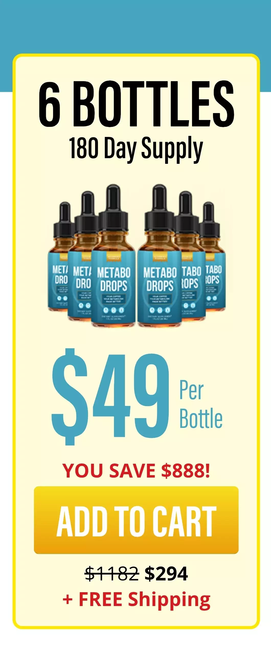 Metabo Drops - 6 Bottles Price